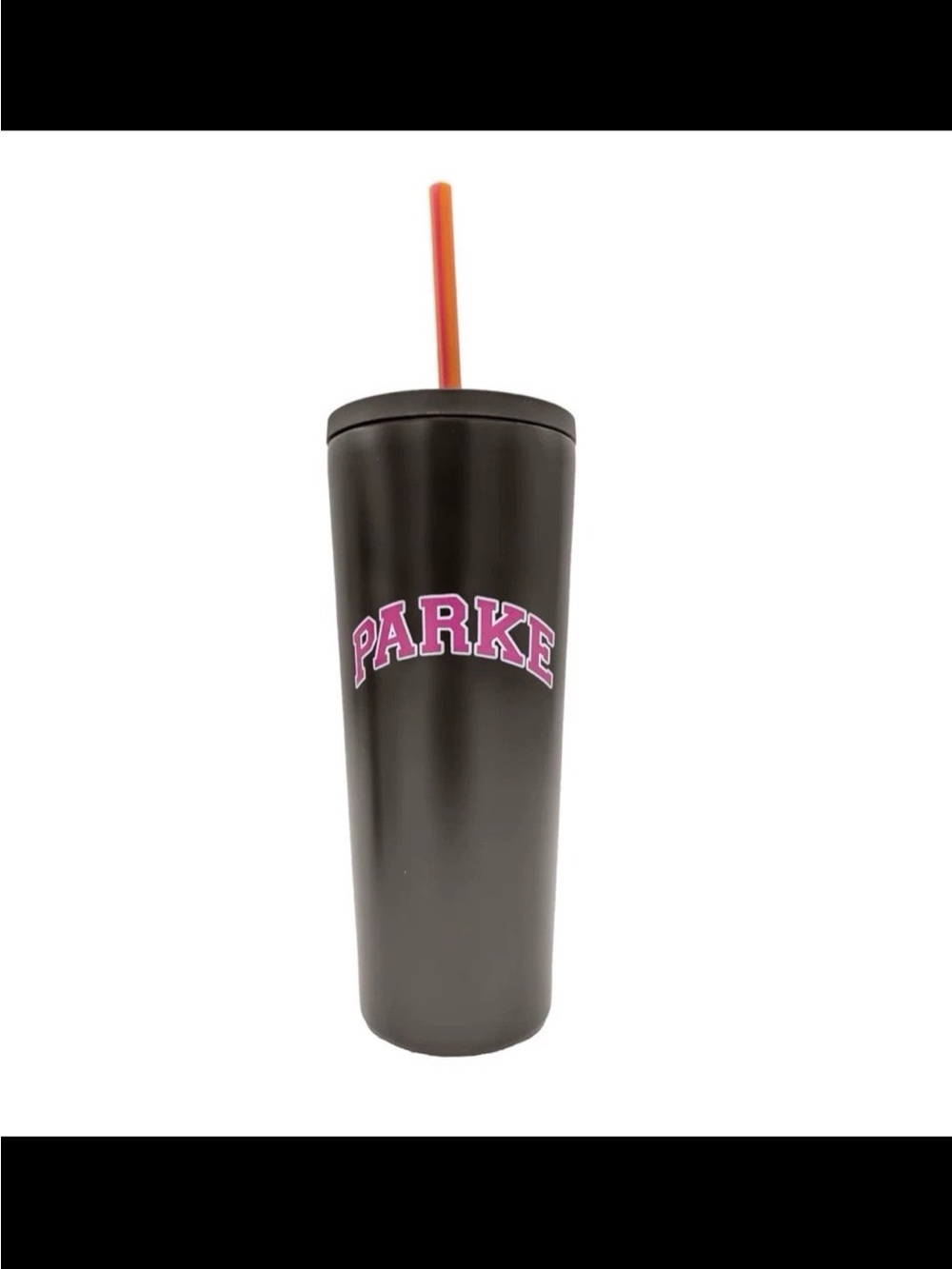 Parke X Dunkin Stainless Steel Tumbler Espresso Brown & Pink Logo